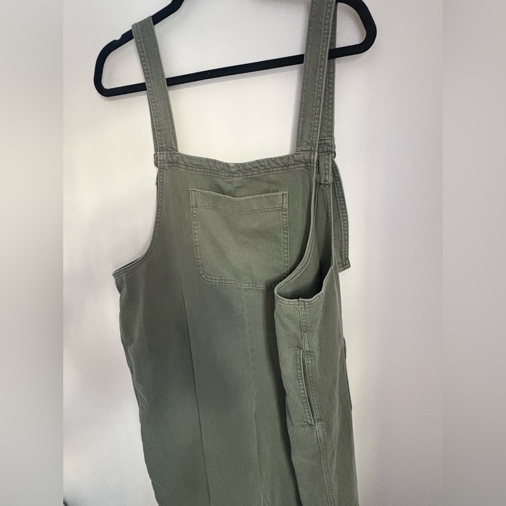 Aerie Olive Green Cotton Overalls Size L - Picture 9 of 16